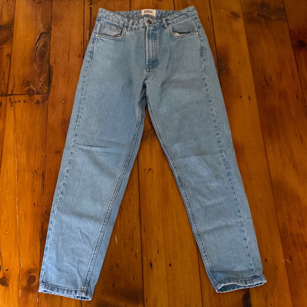 Zara High Rise Straight Leg Jeans